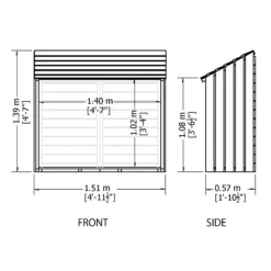 Shire Wooden 5x2 Log Store -Garden Tool Store shire wooden 5x2 log store5060490130347 01t bq