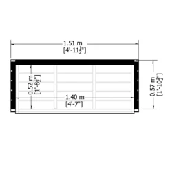 Shire Wooden 5x2 Log Store -Garden Tool Store shire wooden 5x2 log store5060490130347 02t bq