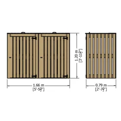 Shire Wooden Bin Storage -Garden Tool Store shire wooden bin storage5060490133256 01t bq