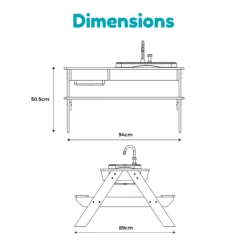 TP Toys Splash & Play Timber Sand & Water Picnic Table -Garden Tool Store tp toys splash play timber sand water picnic table5021854106170 01t bq
