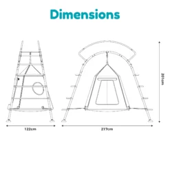 TP Toys UFO Black Metal Climbing Frame & Swing Set 11 TP Toys UFO Black Metal Climbing Frame & Swing Set -Garden Tool Store tp toys ufo black metal climbing frame swing set5021854108488 01t bq