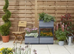 Verve Grey Rectangular Planter, Set -Garden Tool Store verve grey rectangular planter set5059340328881 04i