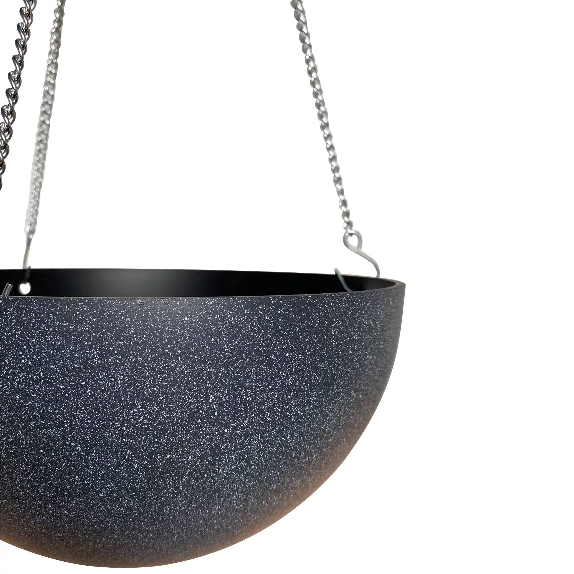 Verve Terrazzo Grey Round Polypropylene (PP) Hanging Basket, 33cm 2 Verve Terrazzo Grey Round Polypropylene (PP) Hanging Basket, 33cm - Image 2