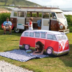 Volkswagen Red Camper Van Pop Up Tent -Garden Tool Store volkswagen red camper van pop up tent5031470224868 08i bq